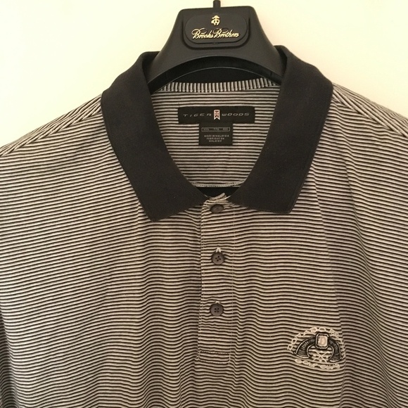 Nike Tiger Woods Collection Golf Polo Sz XXL Dorado Beach Golf Club black White - Picture 1 of 10